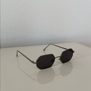 Black and Silver Geometric Sunglasses
